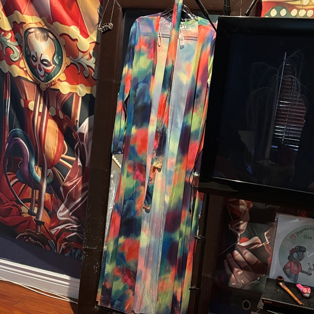 Fashion Nova Multicolor Mesh Dress
